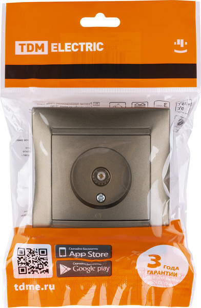 Изображение товара Розетка TDM Лама SQ1815-0717 (бронза)