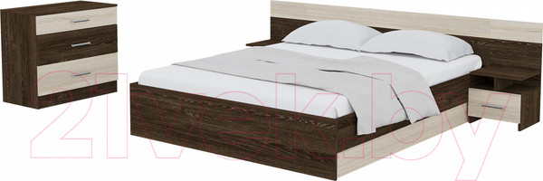 Изображение товара Комплект мебели для спальни Горизонт Мебель Леси (кантер/сонома)