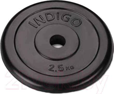 Изображение товара Диск для штанги Indigo Sport IN122 (2.5кг, черный)