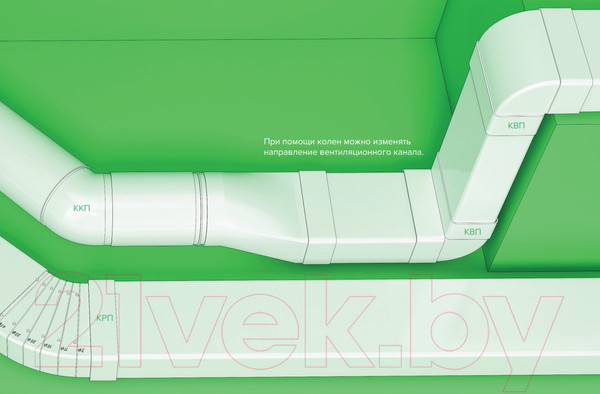 Изображение товара Колено воздуховода ERA 511КВП