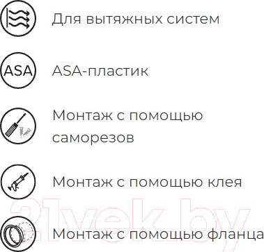 Изображение товара Решетка вентиляционная ERA 1515К10Ф с выходом