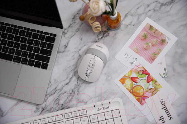 Изображение товара Мышь A4Tech Fstyler FG10 (белый/серый)