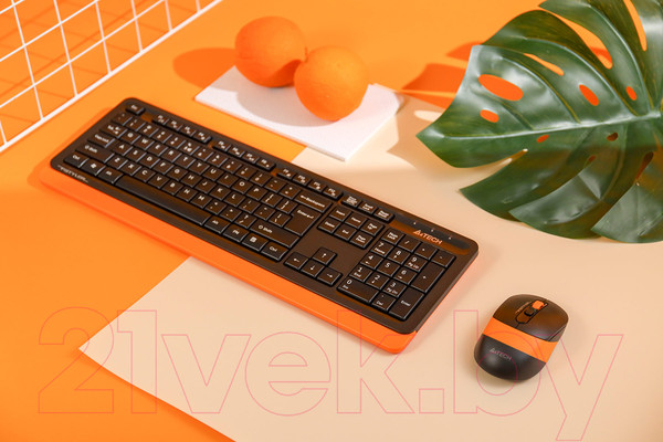 Изображение товара Мышь A4Tech Fstyler FG10 (черный/оранжевый)