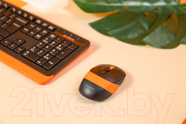 Изображение товара Мышь A4Tech Fstyler FG10 (черный/оранжевый)
