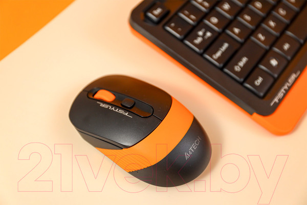 Изображение товара Мышь A4Tech Fstyler FG10 (черный/оранжевый)