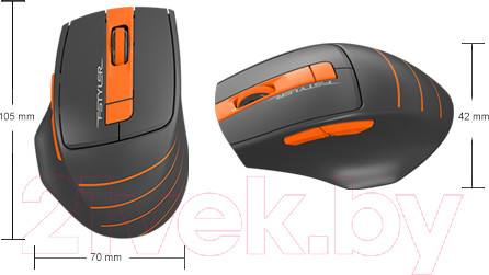 Изображение товара Мышь A4Tech Fstyler FG30 (серый/белый)