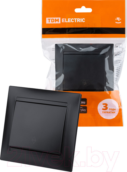 Изображение товара Выключатель TDM Лама SQ1815-0606 (графит)