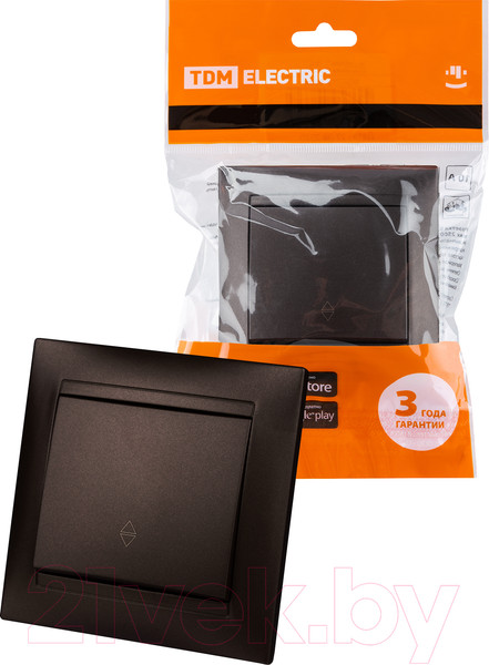 Изображение товара Выключатель TDM Лама SQ1815-0506 (шоколад)