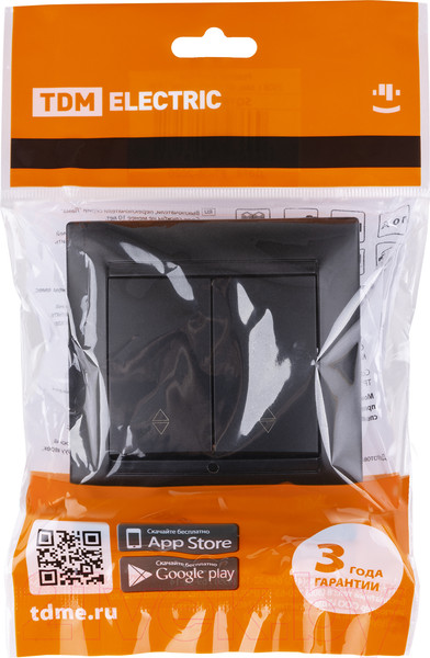 Изображение товара Выключатель TDM Лама SQ1815-0607 (графит)