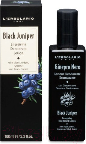 Изображение товара Дезодорант-спрей L'Erbolario Лосьон-дезодорант Черный можжевельник Энергизирующий (100мл)