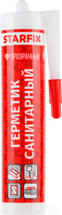 Изображение товара Герметик силиконовый Starfix SM-57867 (300мл, прозрачный)