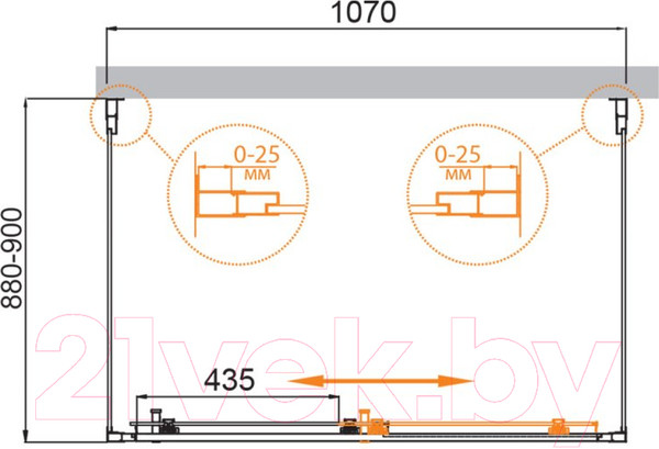 Изображение товара Душевой уголок Cezares MOLVENO-AH-12-110/90-C-Cr-IV
