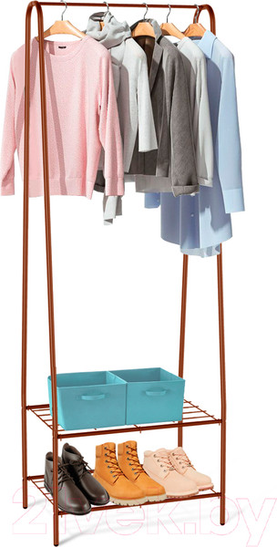 Изображение товара Стойка для одежды Sheffilton SHT-WR18 (медный металлик/черный)