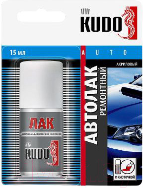Изображение товара Лак автомобильный Kudo Ремонтный с кисточкой / KU-70000 (15мл)