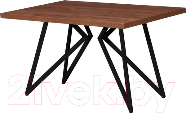 Изображение товара Обеденный стол Millwood Женева Л 160x80x75 (дуб табачный Craft/металл черный)