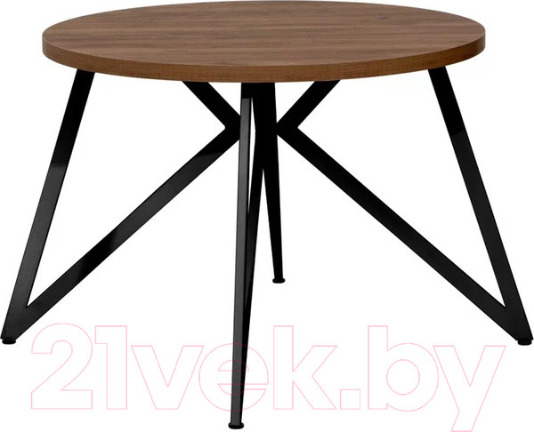 Изображение товара Обеденный стол Millwood Женева Л D100x75 (дуб табачный Craft/металл черный)