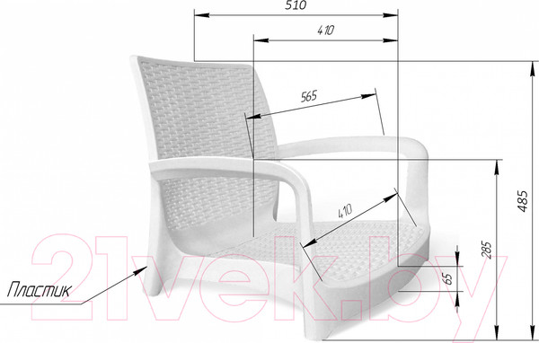 Изображение товара Стул садовый Sheffilton SHT-S68 (черный/коричневый/черный муар)