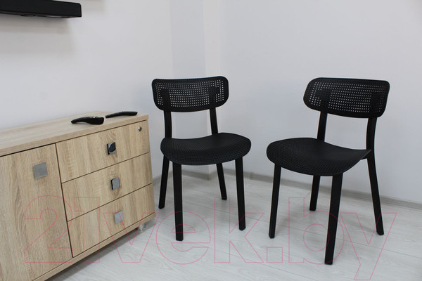 Изображение товара Стул Sheffilton SHT-S85 (черный/черный/красный)