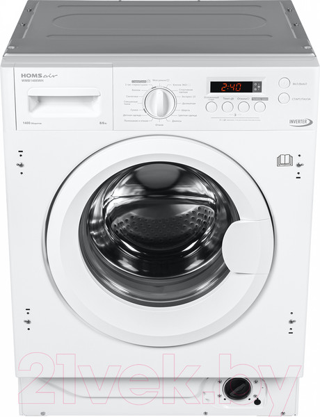 Изображение товара Стирально-сушильная машина встраиваемая HOMSair WMB1486WH