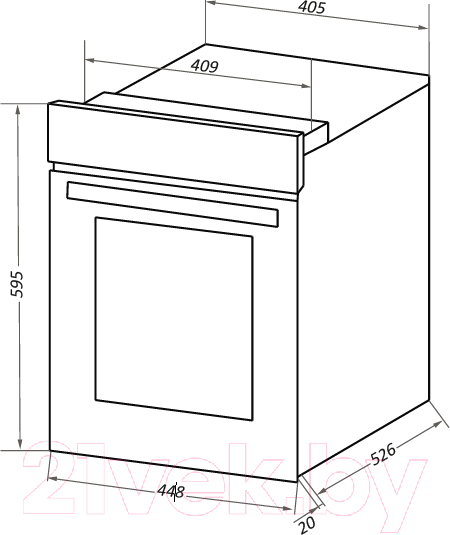 Изображение товара Электрический духовой шкаф HOMSair OES456BK