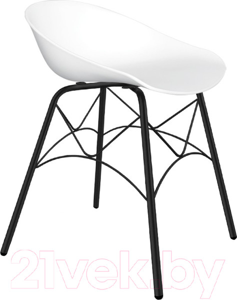 Изображение товара Стул Sheffilton SHT-ST19/S107 (белый/черный муар)
