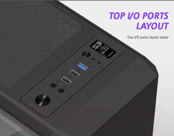 Изображение товара Корпус для компьютера Zalman S3 TG (черный)