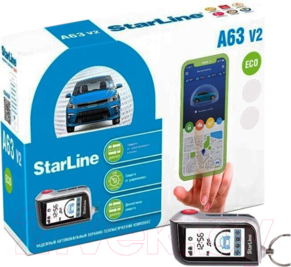 Изображение товара Автосигнализация StarLine A63 2CAN+2LIN Eco V2
