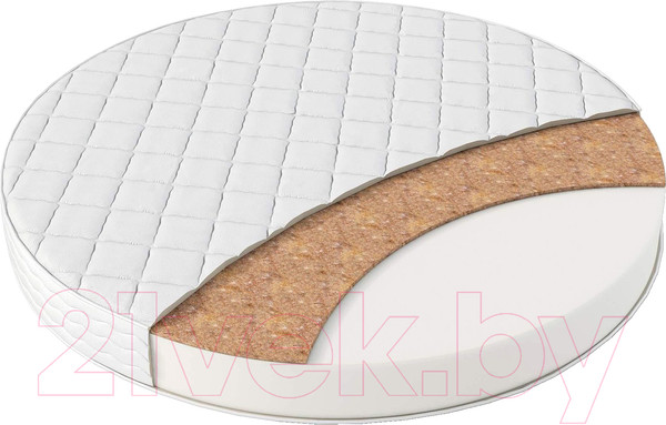 Изображение товара Матрас в кроватку Капризун Uomo CНC 75x75 / 286280 (круглый)