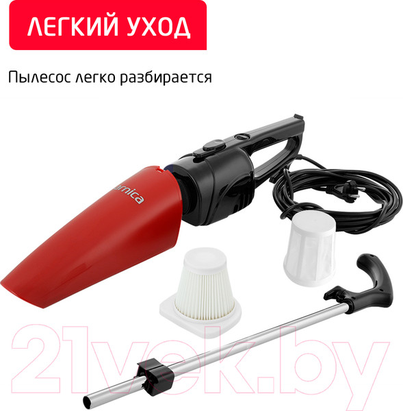 Изображение товара Вертикальный пылесос Arnica Merlin Pro ET13210 (черный/красный)
