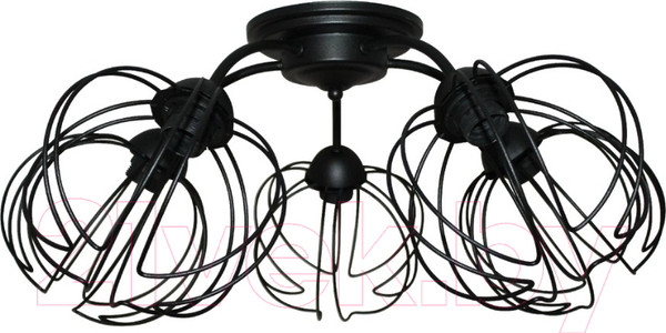 Изображение товара Люстра Элетех Долли 151 НПБ 01-5х60-138 / 1005404563 (черный муар)