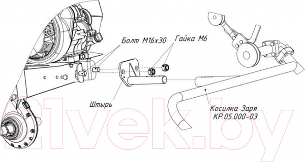 Изображение товара Крепеж для установки навесного оборудования Нева Заря МБ-2