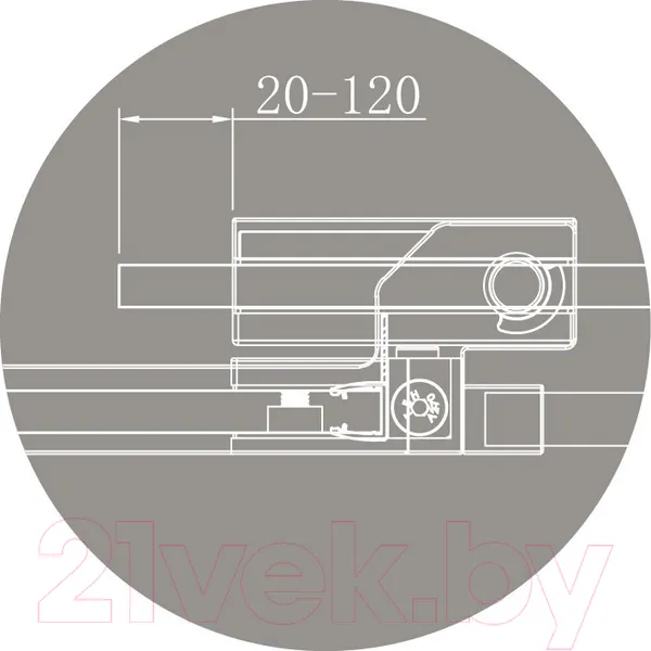 Изображение товара Душевой уголок Cezares SLIDER-AH-2-80/90-90/100-GRIGIO-Cr