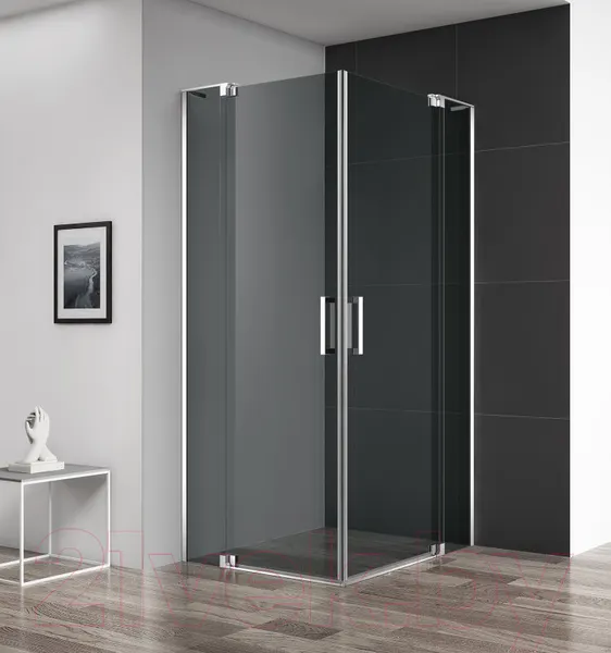 Изображение товара Душевой уголок Cezares SLIDER-AH-2-80/90-90/100-GRIGIO-Cr