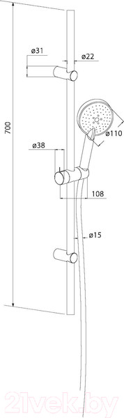 Изображение товара Душевой гарнитур Damixa Origin One 918100000