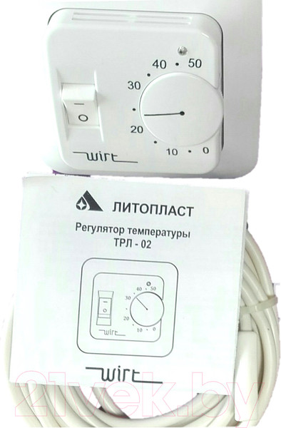 Изображение товара Терморегулятор для теплого пола Wirt ТРЛ-02 (с механическим управлением)