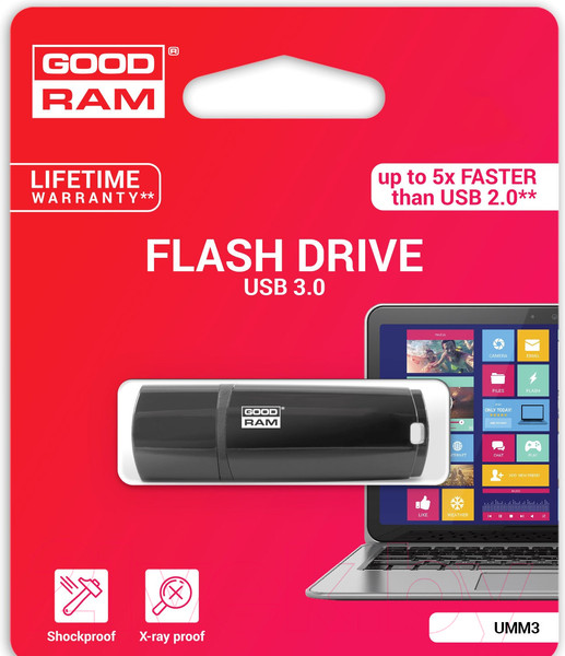 Изображение товара USB flash накопитель Goodram 3.0 64GB (UMM3-0640K0R11)