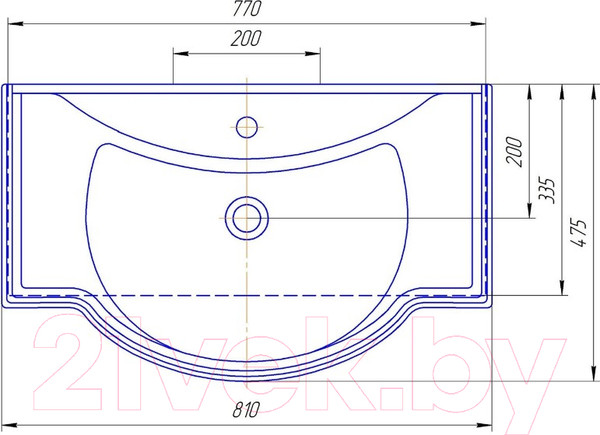 Изображение товара Умывальник Kirovit Классик 80