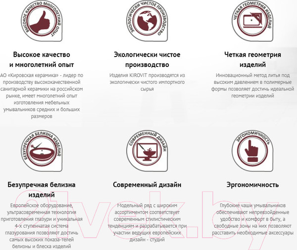 Изображение товара Умывальник Kirovit Классик 80