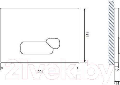 Изображение товара Кнопка для инсталляции Cersanit Actis P-BU-ACT/Blg/Gl (стекло/глянцевый черный)