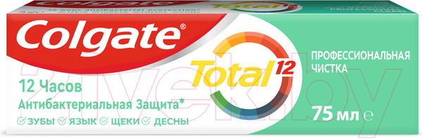 Изображение товара Зубная паста Colgate Total 12 Professional Clean в форме геля (75мл)