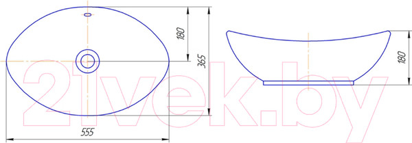 Изображение товара Умывальник Kirovit Гамма 56