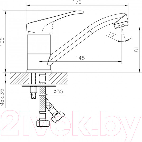 Изображение товара Смеситель Decoroom DR21012