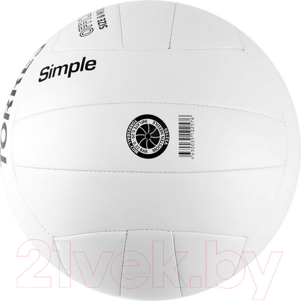 Изображение товара Мяч волейбольный Torres Simple / V32105 (размер 5)