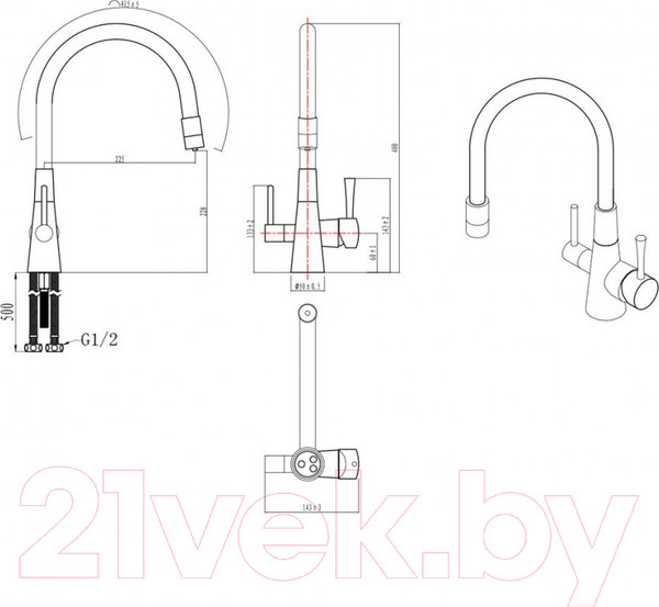 Изображение товара Смеситель LEMARK LM3075BL