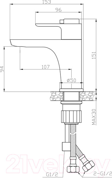 Изображение товара Смеситель Rossinka Silvermix RS50-15