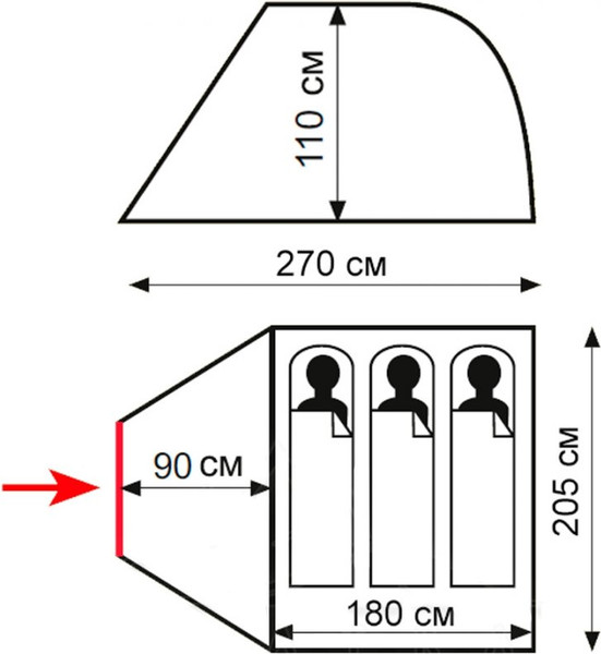 Изображение товара Палатка Totem Summer 3 Plus V2 / TTT-031