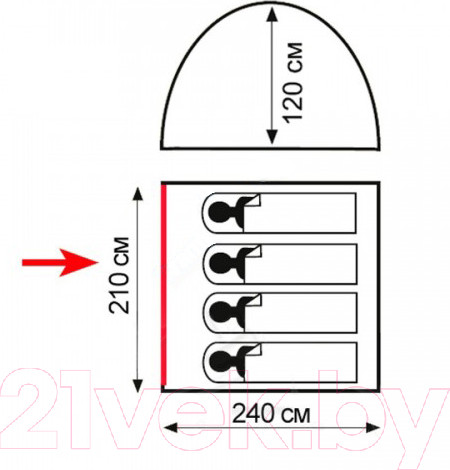Изображение товара Палатка Totem Summer 4 V2 / TTT-029