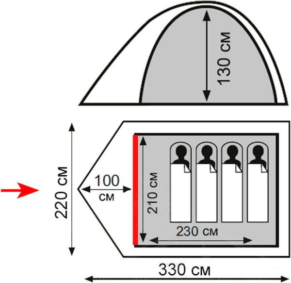 Изображение товара Палатка Totem Tepee 4 V2 / TTT-027