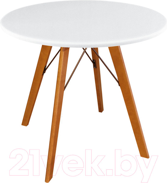 Изображение товара Обеденный стол Sheffilton SHT-TU9/80 МДФ (светлый орех/белый)