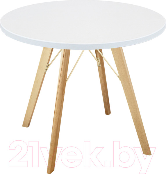 Изображение товара Обеденный стол Sheffilton SHT-TU9/80 МДФ (прозрачный лак/белый шагрень)